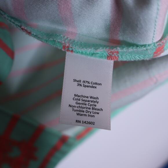 SAIL TO SABLE Coral Embroidered Tunic Dress Mint Stripe Collared Women's XS - Picture 12 of 12